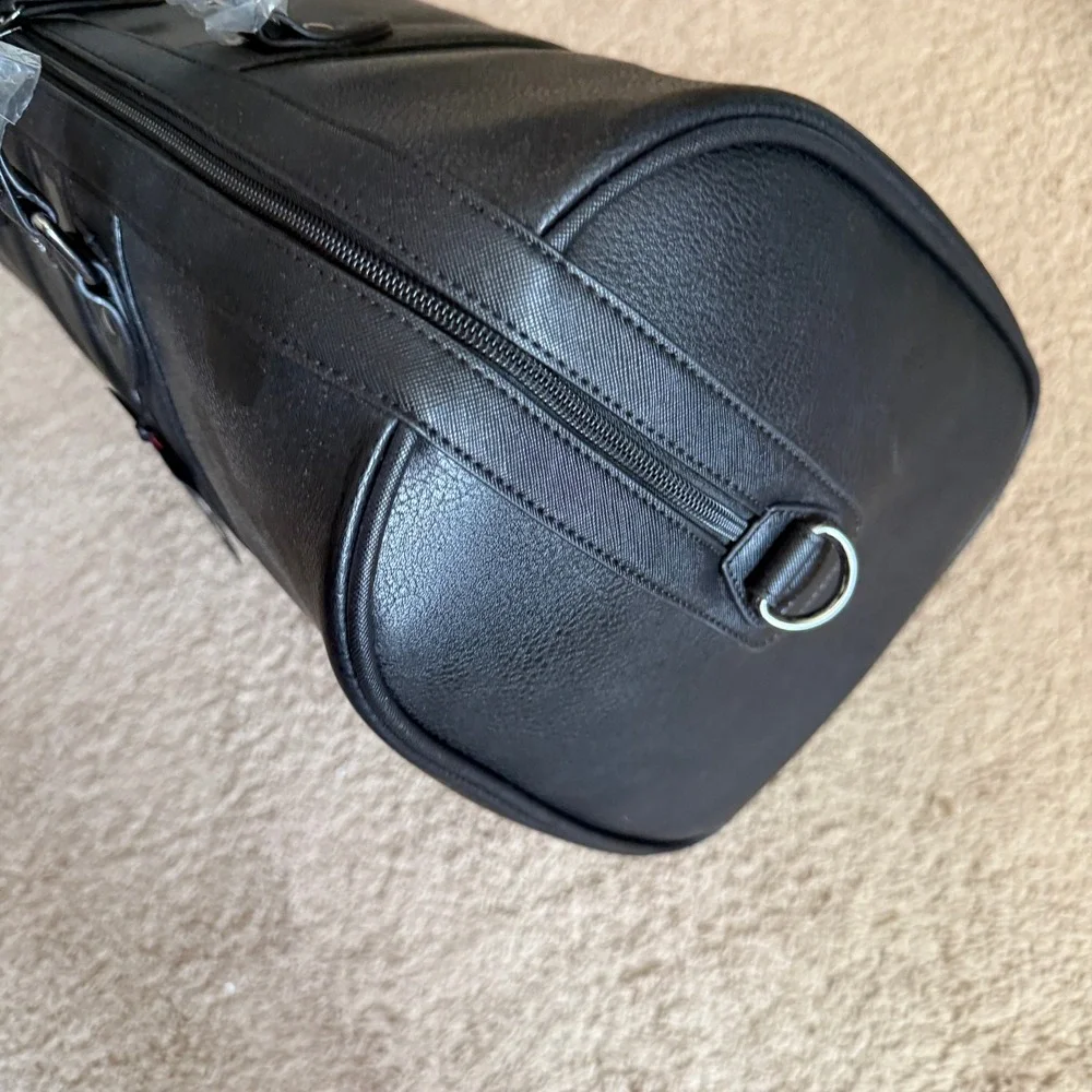 Ted Baker Striped PU Holdall weekender bag, Black‎